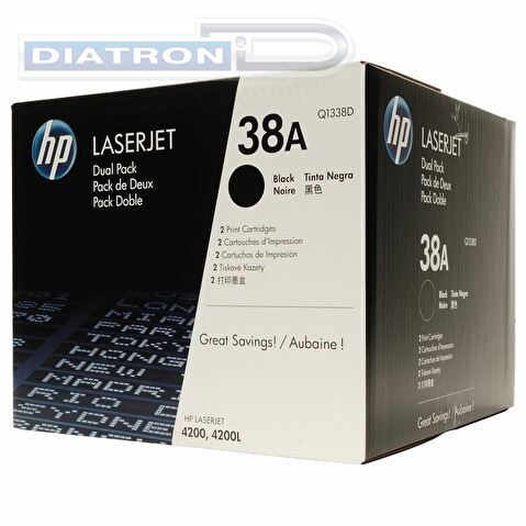 Картридж HP-Q1338D для HP LJ 4200, 12000стр, Black, двойная упаковка Q1338A