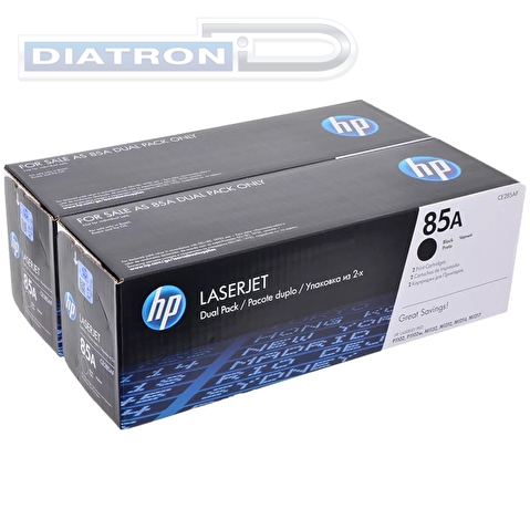 Картридж HP-CE285AF для HP LJ P1102/P1102w/M1212nf/M1132, 1600стр, Black, двойная упаковка