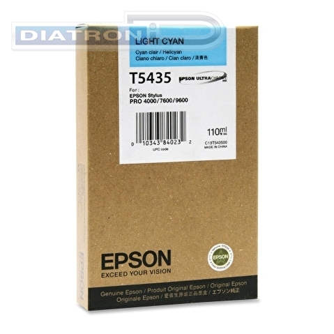 Картридж EPSON T5435 для Stylus Pro 4000/4400/7600/9600, Light Cyan