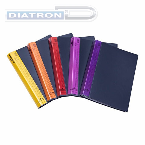 Папка DURABLE Duralook Color 2424-09, A4, с 40 прозрачными вкладышами, антрацит/оранжевый