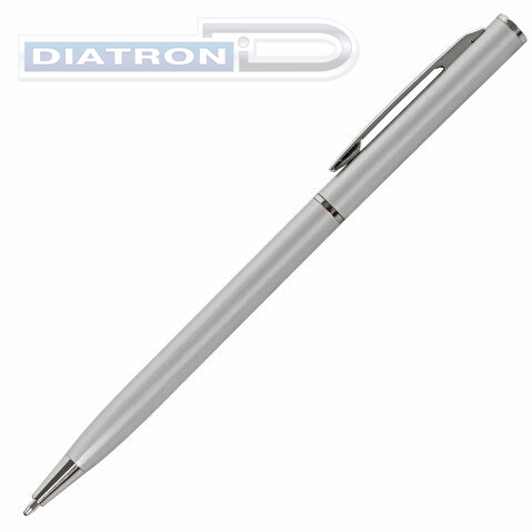 Ручка шариковая BRAUBERG Delicate Silver, корпус серебро, серебряные детали, синяя