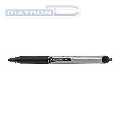 Ручка-роллер автоматическая PILOT BXRT-V5, резиновый упор, 0.3мм, черная