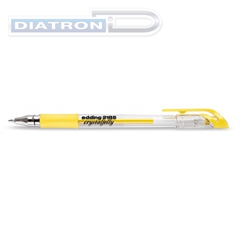 Ручка гелевая EDDING 2185, резиновый упор, 0.7мм, желтая пастель