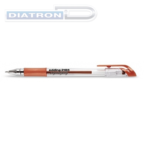 Ручка гелевая EDDING 2185, резиновый упор, 0.7мм, медный металлик