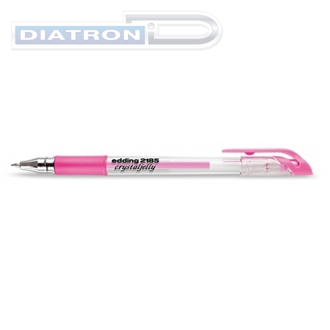 Ручка гелевая EDDING 2185, резиновый упор, 0.7мм, розовый металлик