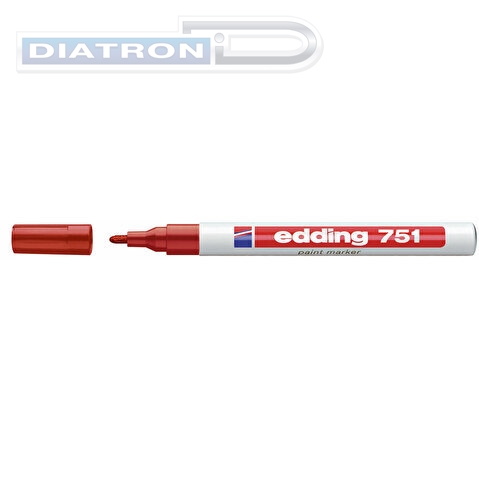 Маркер декоративный лаковый EDDING 751, круглый наконечник, 1-2 мм, красный