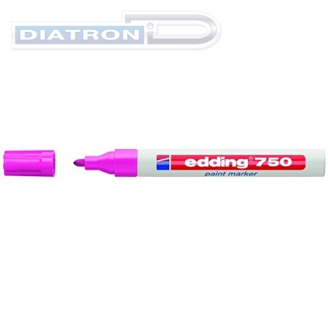 Маркер декоративный лаковый EDDING 750, круглый наконечник, 2-4 мм, розовый