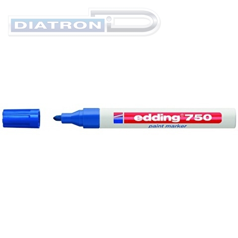 Маркер декоративный лаковый EDDING 750, круглый наконечник, 2-4 мм, синий