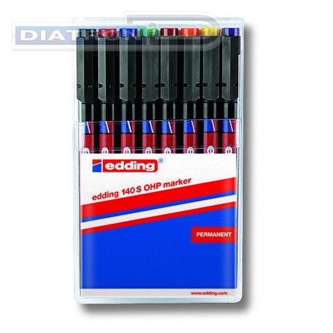 Набор маркеров для пленок EDDING E-140S, 0.3мм, 8 цветов, 8шт/уп