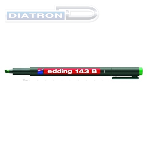 Маркер для пленок EDDING 143B, скошенный наконечник, 1-3мм, зеленый