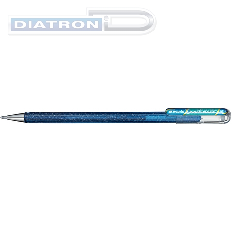 Ручка гелевая PENTEL K110-DCX Hybrid Dual Metallic, 0.5/1.0мм, гибридные чернила 
