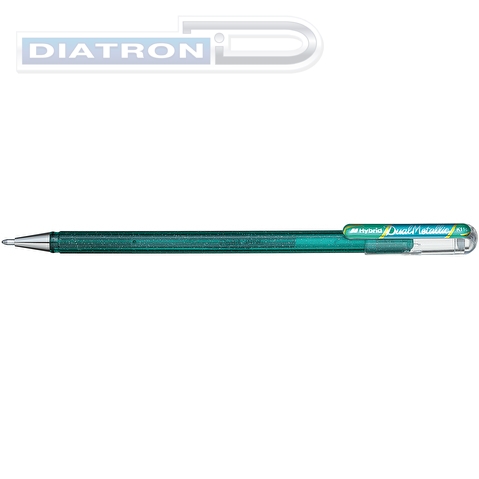 Ручка гелевая PENTEL K110-DDX Hybrid Dual Metallic, 0.5/1.0мм, гибридные чернила 