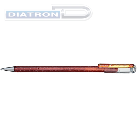 Ручка гелевая PENTEL K110-DFX Hybrid Dual Metallic, 0.5/1.0мм, гибридные чернила 