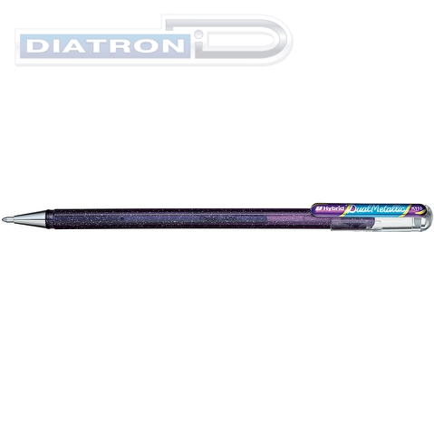 Ручка гелевая PENTEL K110-DVX Hybrid Dual Metallic, 0.5/1.0мм, гибридные чернила 