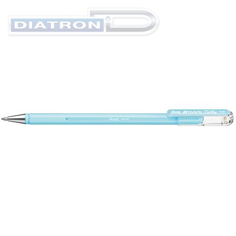 Ручка гелевая PENTEL K108-PS Hybrid Milky, 0.4/0.8мм, пастельная голубая