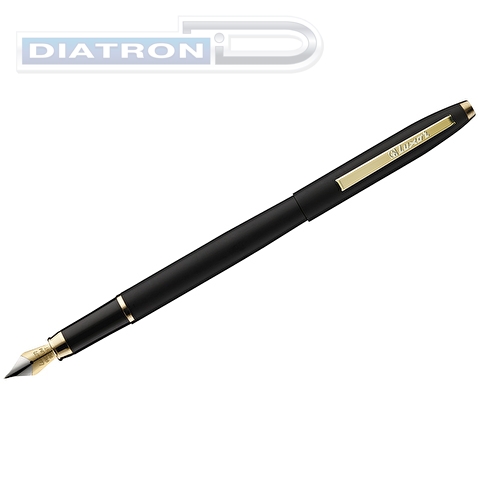 Ручка перьевая Luxor Sterling, 0.8мм, корпус черный/золото, синяя