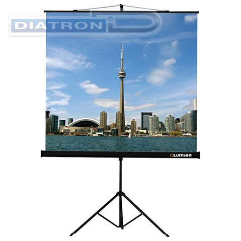Экран проекционный LUMIEN Eco View, 150x150см, 1:1, на штативе, матовый, с возможностью настенного крепления, LEV-100101