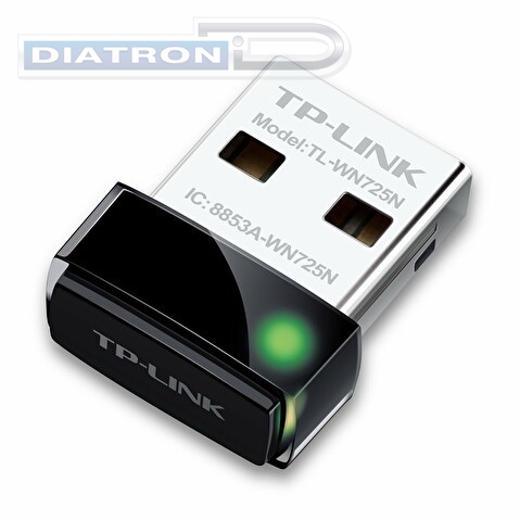Сетевой адаптер беспроводной TP-LINK TL-WN725N USB 2.0, WiFi