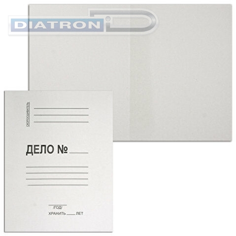 Папка-обложка картонная ДЕЛО  А4, 280г/м2, без скоросшивателя, немелованный, белый