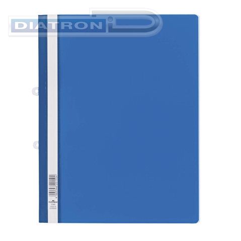 Папка скоросшиватель DURABLE 2580-06  А4, с прозрачным верхним листом и перфорацией, синяя
