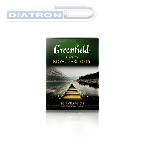 Чай черный ароматизированный GREENFIELD Royal Earl Grey 20х2г, пирамидки