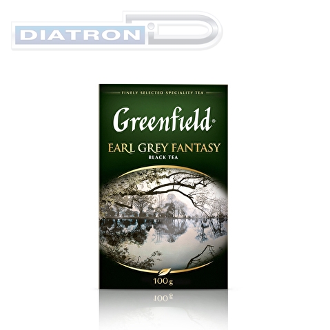 Чай черный ароматизированный GREENFIELD Earl Grey Fantasy, 100г, листовой