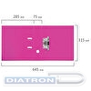 Папка-регистратор BRAUBERG EXTRA  ПВХ двусторонний,  А4,  75мм, с металлическим уголком, розовая