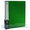Папка SPONSOR А4 с  80 прозрачными вкладышами, форзац, пластик 0.40мм, зеленая