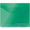 Папка-конверт на кнопке OfficeSpace А5, 190х240мм, пластик, 0.15мм, полупрозрачная, зеленая