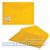 Папка-конверт на кнопке А4, пластик, 0.20мм, непрозрачная, однотонный, желтая