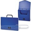 Папка-портфель на  1 отделение BRAUBERG Energy, А4, 330х256мм, пластик, 0.9мм, синяя