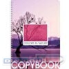 Тетрадь А4   80л, Lamark, обложка мелованный картон, гребень, клетка, Colors in Nature Pink