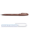 Фломастер-кисть PENTEL SES15C-E Brush Sign Pen, коричневый