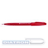 Фломастер-кисть PENTEL SES15C-B Brush Sign Pen, красный