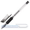 Ручка гелевая STAFF, резиновый упор, 0.35/0.5мм, черная