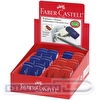 Ластик Faber-Castell Sleeve Mini, эргономичная форма, пластиковый подвижный колпачок ассорти, 54х25х13мм, белый