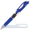 Ручка гелевая автоматическая BRAUBERG Black Jack, резиновый упор, 0.5/0.7мм, корпус прозрачная, трехгранный, синяя