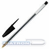 Ручка шариковая STAFF Basic BP-01, корпус прозрачный, 0.5/1.0 мм, черная