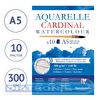 Альбом для акварели А5, 10л., на склейке Clairefontaine "Cardinal",300г/м2,торшон,холод.пресс.,хлопок