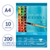 Альбом для акварели А4, 10л., на склейке Clairefontaine "Etival", 200г/м2, холодное прессование