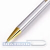 Ручка шариковая BRAUBERG Piano, корпус серебристый, золотые детали, 0.5мм, синяя