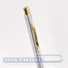 Ручка шариковая BRAUBERG Piano, корпус серебристый, золотые детали, 0.5мм, синяя