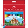 Карандаши цветные Faber-Castell ?Замок?, 24цв., шестигр., заточ., картон, европодвес