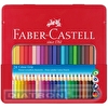 Набор цветных карандашей Faber-Castell Grip, 24цв, корпус трехгранный, в металлической коробке