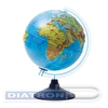 Глобус физико-политический Globen, D=250мм, рельефный, с подсветкой от батареек