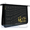Папка для тетрадей Lamark SkateBoard black, А4, 1 отделение, молния сверху, лам.картон с объемным тиснением, рисунок с двух сторон