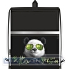 Сумка для сменной обуви Lamark Panda, 33х42 см, на шнурке, карман на молнии, полноцв. печать на кармане, светоотр. лента, ручка-петля