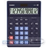 Калькулятор настольный 12 разр. CASIO GR-12BU, двойное питание, 155x35x209мм, синий