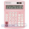 Калькулятор настольный 12 разр. BRAUBERG EXTRA PASTEL-12-PK, двойное питание, 206х155х37мм, розовый