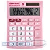 Калькулятор настольный 12 разр. BRAUBERG Ultra PASTEL-12-PK, двойное питание, 192х143х38мм, розовый